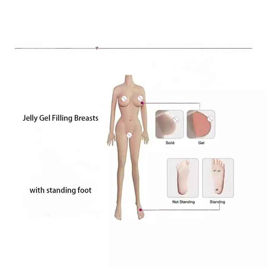 TPE Male Sex Doll Life Size Sex Doll Silicone Sex Doll for Men Adult Sex Doll Full Body Lifelike Female Torso with Standing Feet