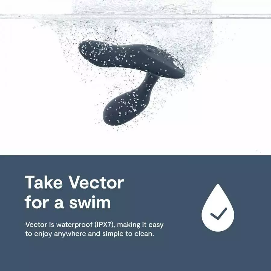 We-Vibe Vector Prostate & Perineum Massaging Dual Motor Vibrator with Remote & App Control