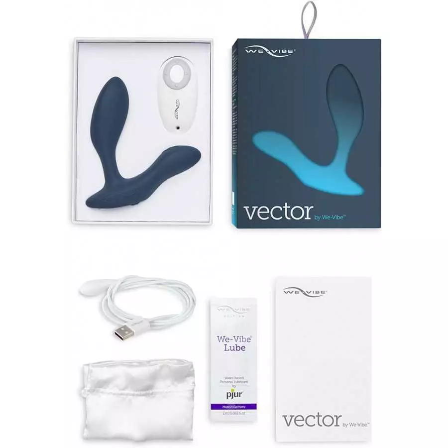 We-Vibe Vector Prostate & Perineum Massaging Dual Motor Vibrator with Remote & App Control