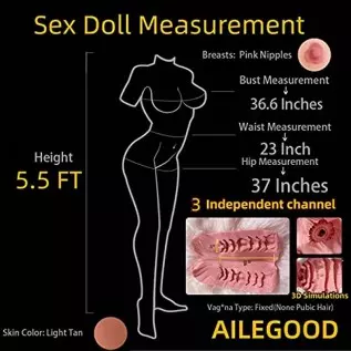 AILEGOOD Adult Life Size Sex Doll Dolls for Men Male Sex Toys Silicone Torso Full Body Sexdoll for Men Sex Love Doll with Shakin