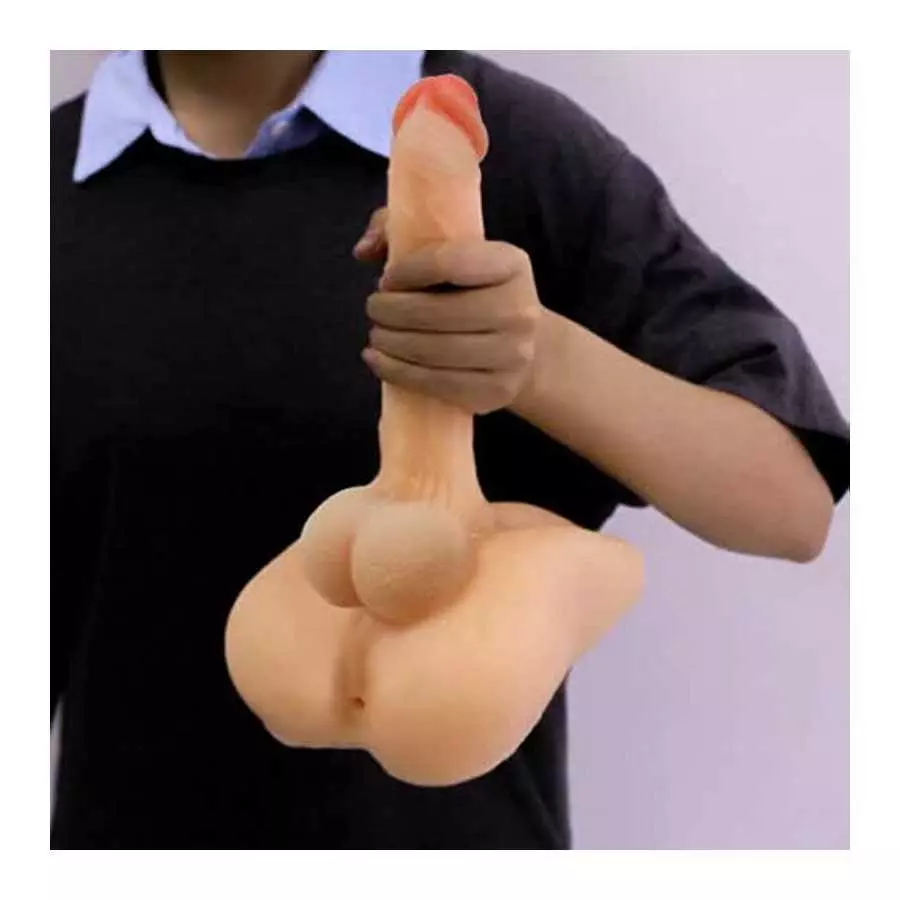 Daomo Realistic Dildo Sex Toy, Torso Sex Doll with Flexible Big Penis, Men Penis TPE Doll with Tight Anal Hole and Flat Base Uni