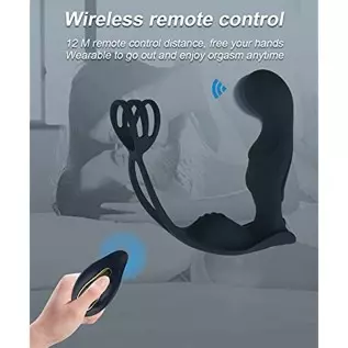 Vibrating Prostate Massager with Dual Motors Penis Ring, Anal Plug Vibrator with Cock Ring, Adult Sensory Stimulor Toys, 11 Mode Vibrating Prostate Massager with Dual Motors Penis Ring, Anal Plug Vibrator with Cock Ring, Adult Sensory Stimulor Toys, 11 Mode