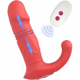 Anal Vibrator Thrusting, Onismo Vibrating Prostate Massager with 7 Vibration and 3 Speed Modes Anal Butt Plug G Spot Remote Cont