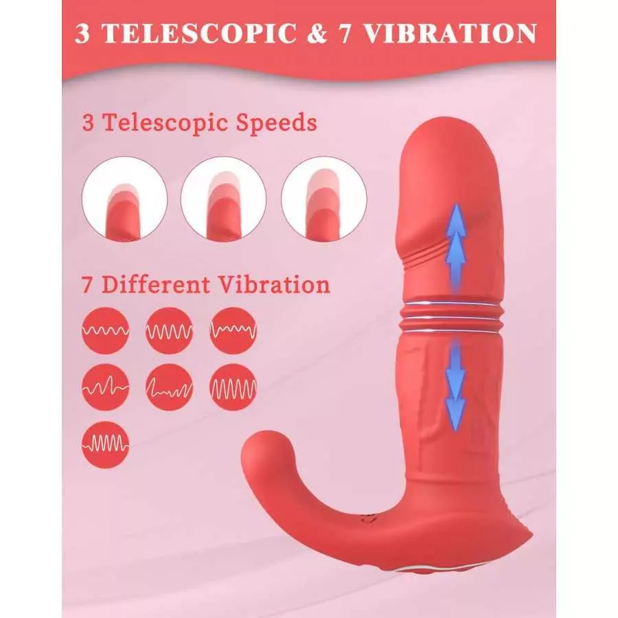 Anal Vibrator Thrusting, Onismo Vibrating Prostate Massager with 7 Vibration and 3 Speed Modes Anal Butt Plug G Spot Remote Cont