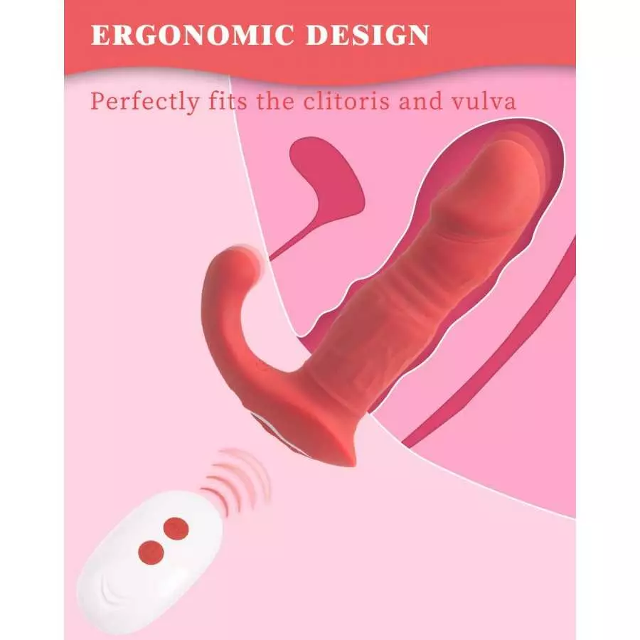 Anal Vibrator Thrusting, Onismo Vibrating Prostate Massager with 7 Vibration and 3 Speed Modes Anal Butt Plug G Spot Remote Cont