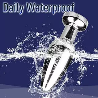 4.6in Vibrating Butt Plug Metal Anal Plug with Remote, Prostate Massaging Device Anal Trainer Vibrator Butt Training Stimulator 