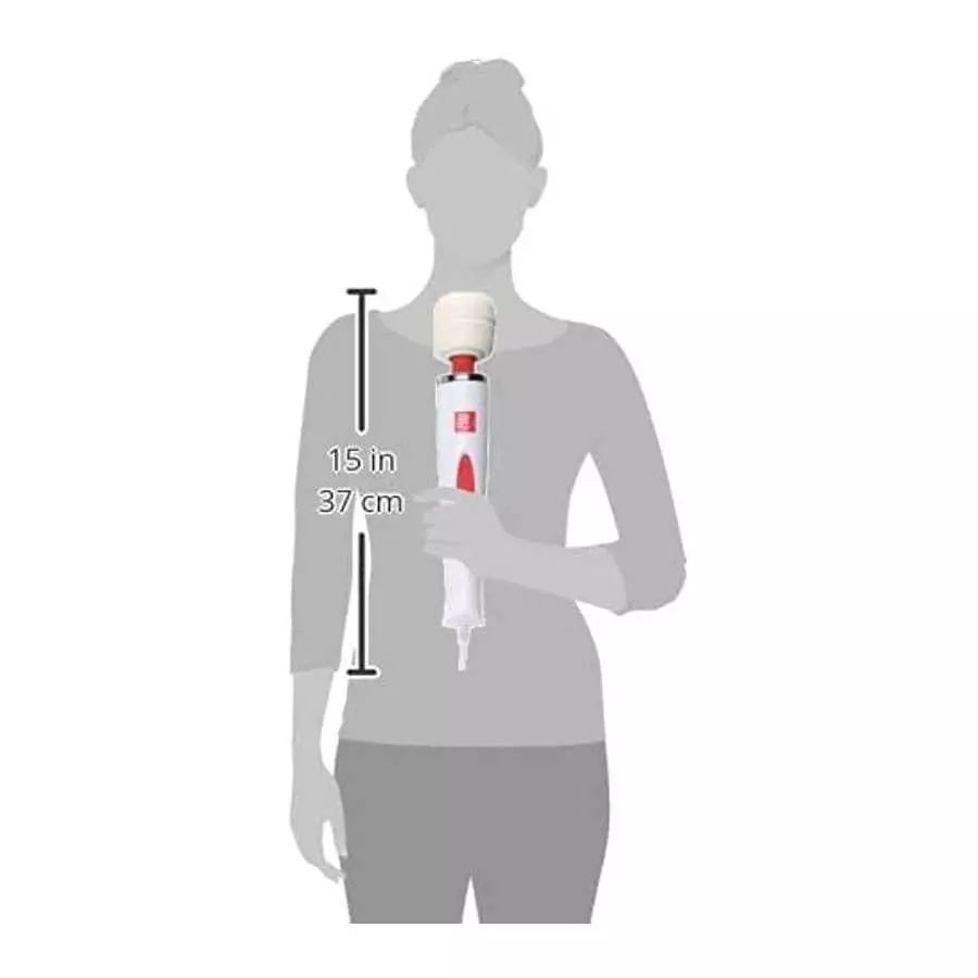 Adam & Eve Magic Massager Deluxe with 8 Vibration Modes, White | Wand Massager, Neck Massager, Back Massager | 12" Total Length