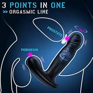 Rotating Anal Plug Vibrator, 3 in 1 Prostate Stimulor Massager Toys ,Butt Plug with 7 Vibrating &Rotating Modes, Remote Control Rotating Anal Plug Vibrator, 3 in 1 Prostate Stimulor Massager Toys ,Butt Plug with 7 Vibrating &Rotating Modes, Remote Control