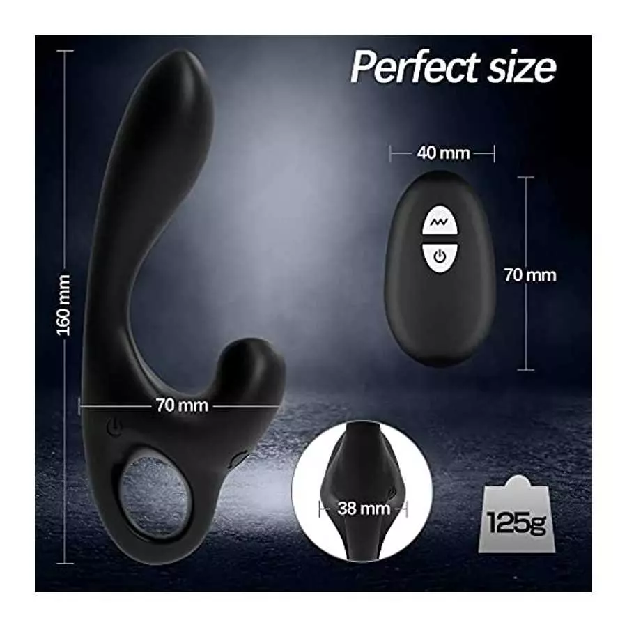Anal Vibrator Prostate Massager Sex Toy, Anal Sex Toys Vibrator with Dual Action & 10 Vibration Modes, Remote Control Anal Plug 
