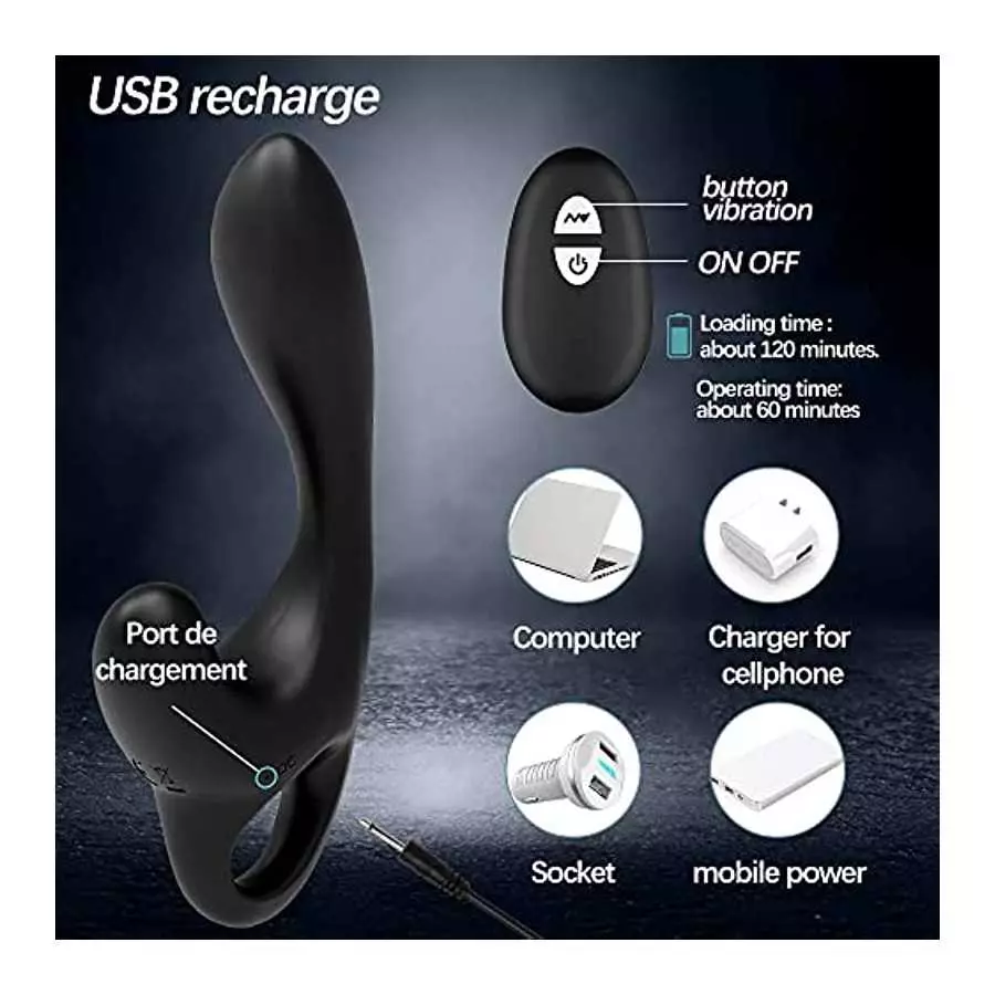 Anal Vibrator Prostate Massager Sex Toy, Anal Sex Toys Vibrator with Dual Action & 10 Vibration Modes, Remote Control Anal Plug 