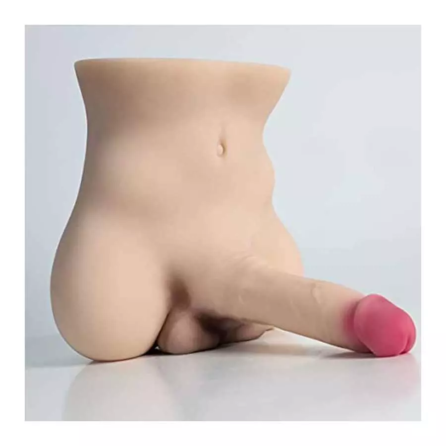 Torso Male Sex Dolls with Realistic Dildo Sex Toys for Women, Huge Cock Adult Toys Gay Sex Love Doll with Flexible Dildo and Tig