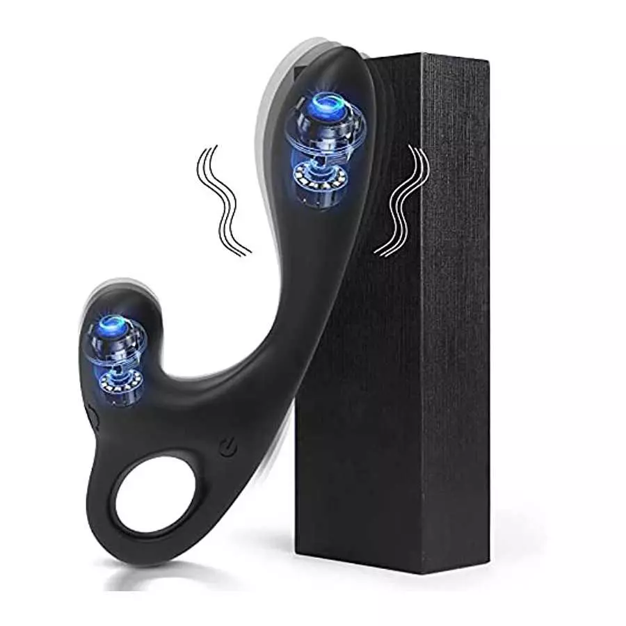 Anal Vibrator Prostate Massager Sex Toy, Anal Sex Toys Vibrator with Dual Action & 10 Vibration Modes, Remote Control Anal Plug 