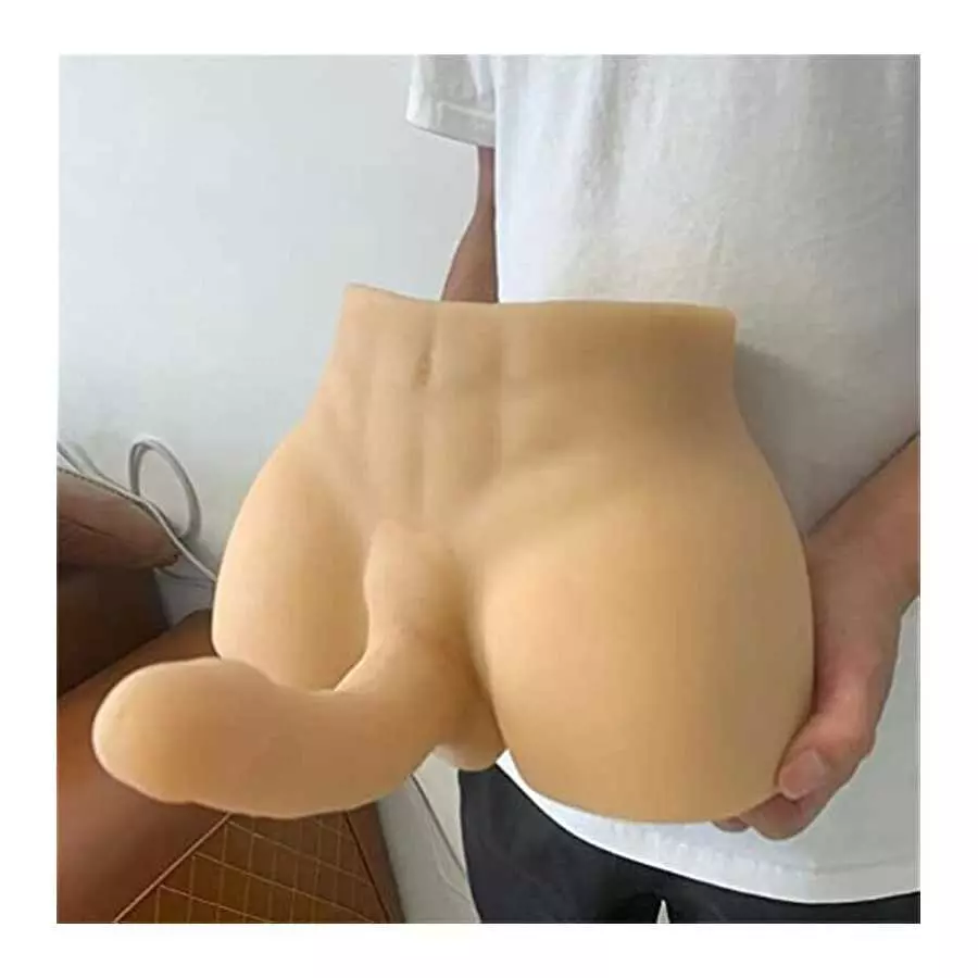 Realistic Dildo Sex Doll for Women, Male Torso Sex Doll Liflike Adult Love Doll with Big Penis and Tight Anal