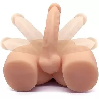 Realistic Dildo Sex Doll for Women, Male Torso Sex Doll Liflike Adult Love Doll with Big Penis and Tight Anal