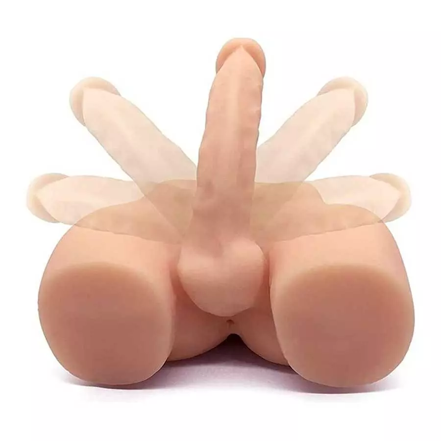 Realistic Dildo Sex Doll for Women, Male Torso Sex Doll Liflike Adult Love Doll with Big Penis and Tight Anal