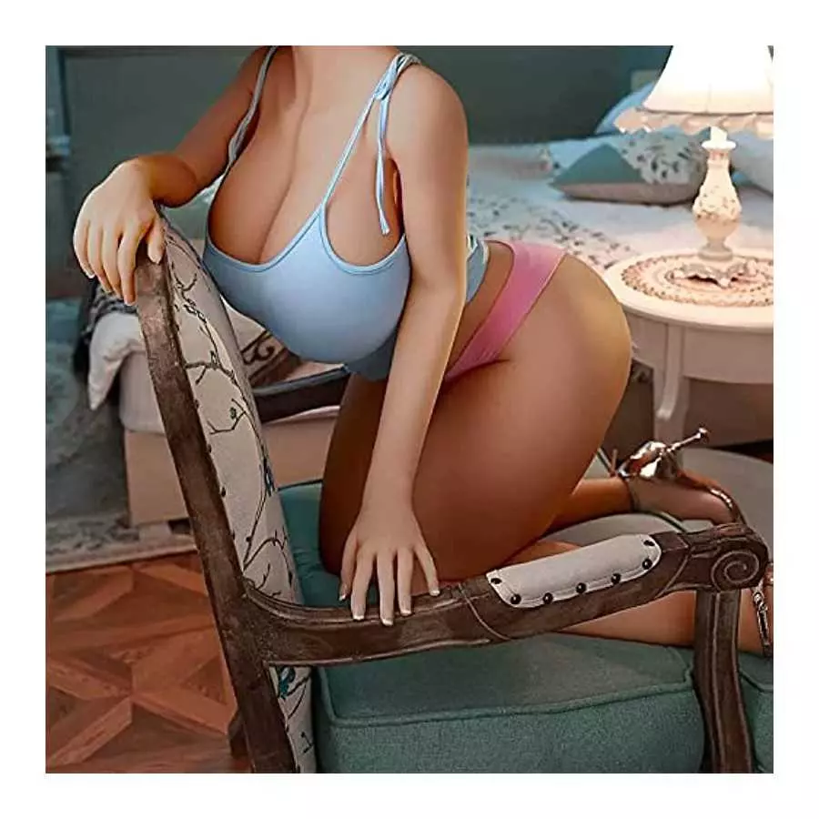 Famale Torso 110lb TPE Silicone Sex Doll of Man with Soft Breasts Ass and 3D Vaginal Anal Adult Lifelike Sex Doll Torso Full Bod