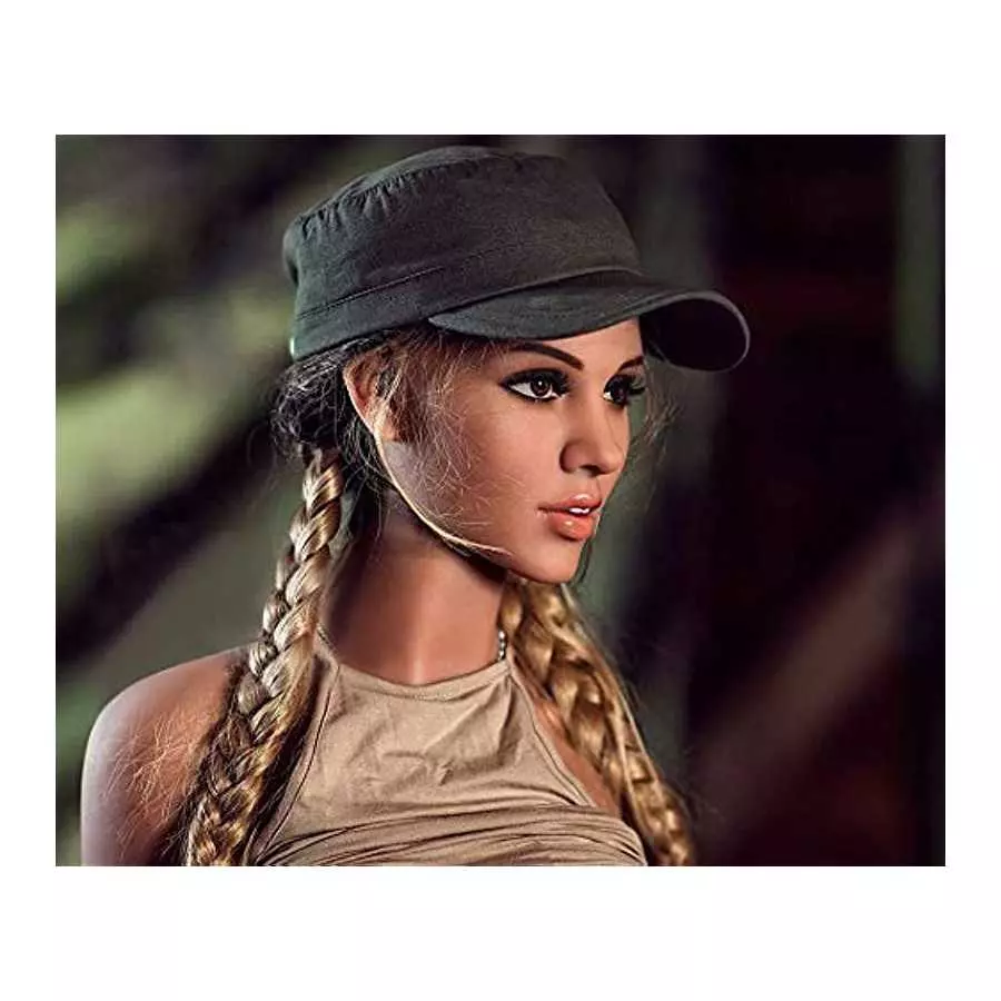 Female TPE Silicone Head Figure Sculpt,Beuty Charming Girl Doll Head,M16 Stud Fixed Connection--[Only The Head]