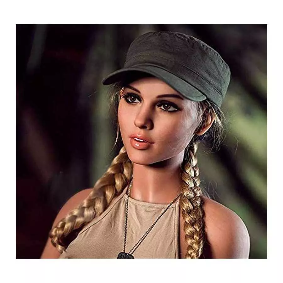 Female TPE Silicone Head Figure Sculpt,Beuty Charming Girl Doll Head,M16 Stud Fixed Connection--[Only The Head]