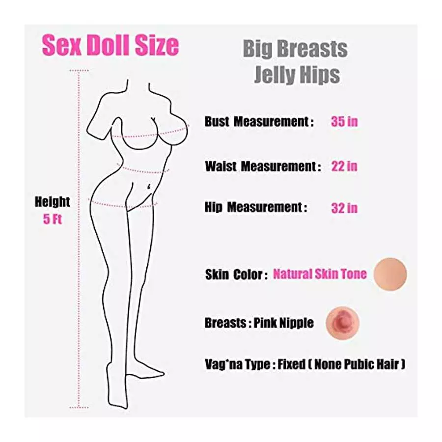5Ft Big Boobs Sex Doll, 66LB Real Dolls for Mens Sex,Realistic Sex Dolls, Sex Doll Big Jelly Butt, Simulation Adult Beauty Sex T