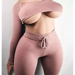 Miyabitors TPE Silicone Sex Doll Women's Torso Sex Doll Big Breast Sex Doll Realistic Entity Yoga Skeleton Love Doll 112LB Sex T