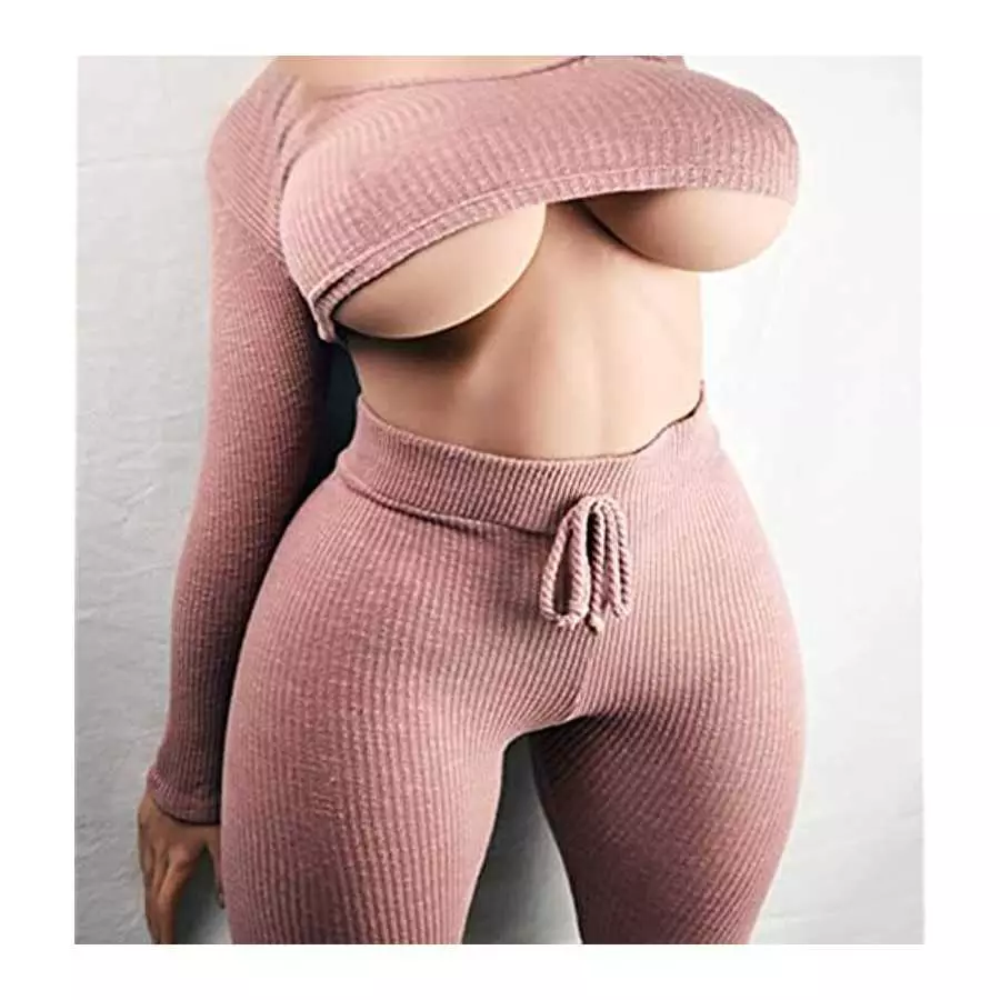 Miyabitors TPE Silicone Sex Doll Women's Torso Sex Doll Big Breast Sex Doll Realistic Entity Yoga Skeleton Love Doll 112LB Sex T