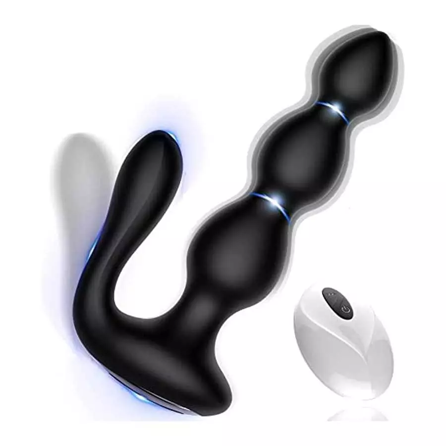 7.1in Vibrating Anal Beads, Adult Sensory Butt Plug Silicone Anal & G-spot Vibrator with 2 Motors & 9 Vibration Modes, Laphwing 7.1in Vibrating Anal Beads, Adult Sensory Butt Plug Silicone Anal & G-spot Vibrator with 2 Motors & 9 Vibration Modes, Laphwing