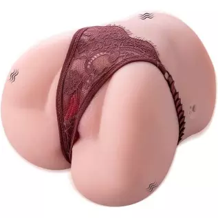 7.9LB Automatic Vibrating Ass Sex Doll Male Masturbator, Jaspik Realistic Pocket Ass Stocker with Vibration Function for Vaginal
