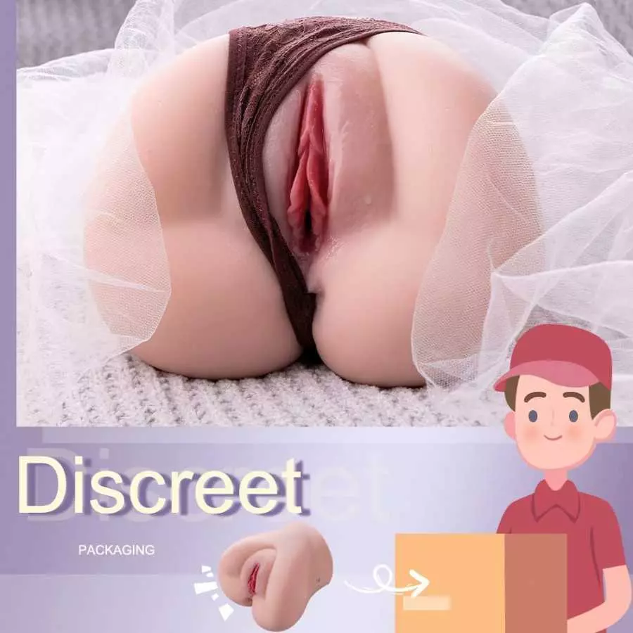 7.9LB Automatic Vibrating Ass Sex Doll Male Masturbator, Jaspik Realistic Pocket Ass Stocker with Vibration Function for Vaginal