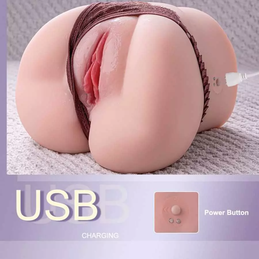 7.9LB Automatic Vibrating Ass Sex Doll Male Masturbator, Jaspik Realistic Pocket Ass Stocker with Vibration Function for Vaginal