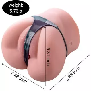 7.9LB Automatic Vibrating Ass Sex Doll Male Masturbator, Jaspik Realistic Pocket Ass Stocker with Vibration Function for Vaginal