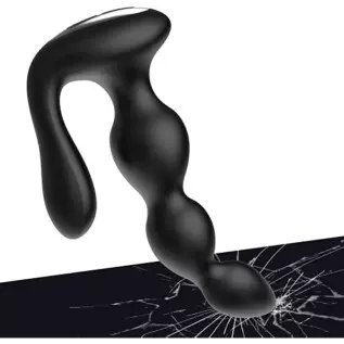 7.1in Vibrating Anal Beads, Adult Sensory Butt Plug Silicone Anal & G-spot Vibrator with 2 Motors & 9 Vibration Modes, Laphwing