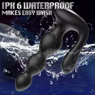 7.1in Vibrating Anal Beads, Adult Sensory Butt Plug Silicone Anal & G-spot Vibrator with 2 Motors & 9 Vibration Modes, Laphwing