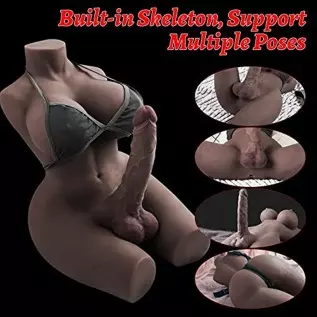 Shemale Sex Doll with Torso Realistic Dildo Breasts and Anal Lifelike Transsexual Love Dolls Hugh Penis Silicone Breast Anal Tes