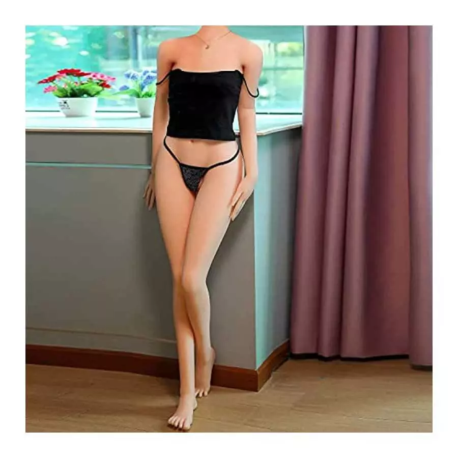Realistic Silicone Sex Doll for Men TPE Full Body Sex Doll Adult Toys Life Size Female Torso Full Size with Standing Feet Flat C