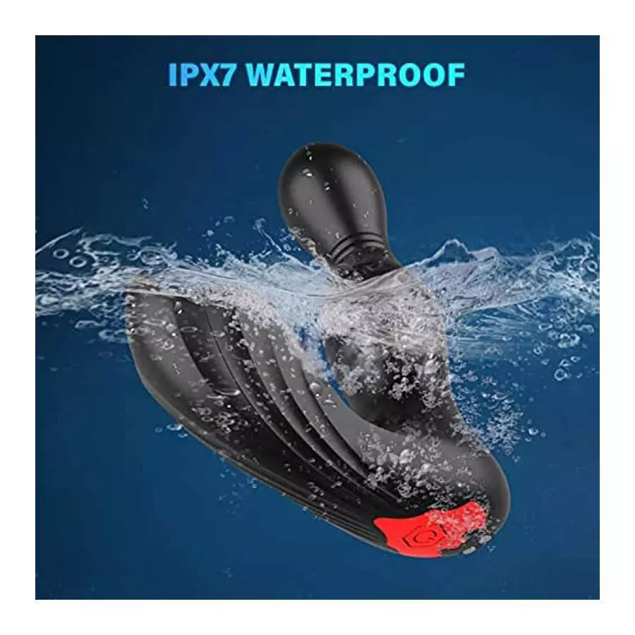 360° Rotating Prostate Massager Anal Vibrator, Bukinler Vibrating Butt Plug Anal Toy with 9 Rotating & Vibrating Modes，APP & Rem