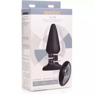 Rimmers Curved Rimming Plug with Remote, Model M, Black Rimmers Curved Rimming Plug with Remote, Model M, Black