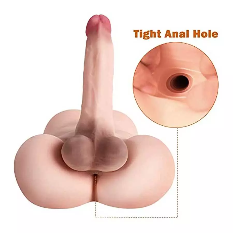 Male Torso Sex Doll with Realistic Dildo Penis Doll Unisex Masturbation Sex Toys + Larger Version Male Sex Doll