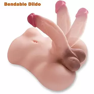 Male Torso Sex Doll with Realistic Dildo Penis Doll Unisex Masturbation Sex Toys + Larger Version Male Sex Doll