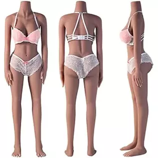 Life Full Size Sex Doll with Female Realistic Wheat Skin Pussy Ass Butt Torso Body Doll Adult Love Doll with Vagina Anal Small B