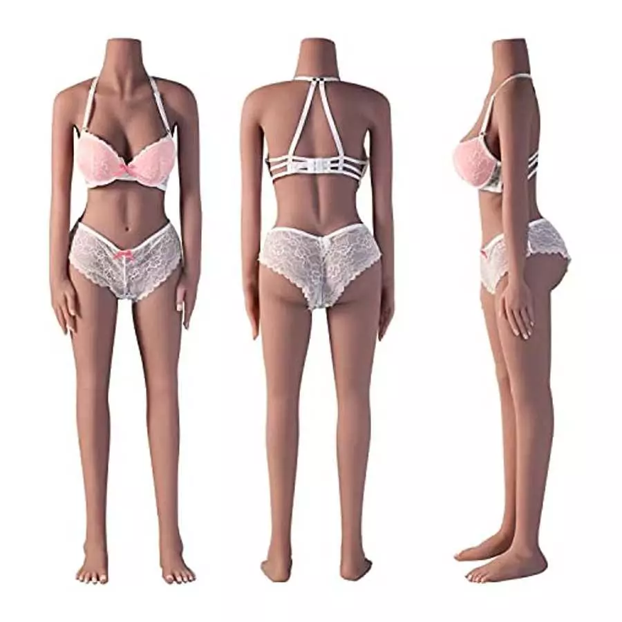 Life Full Size Sex Doll with Female Realistic Wheat Skin Pussy Ass Butt Torso Body Doll Adult Love Doll with Vagina Anal Small B