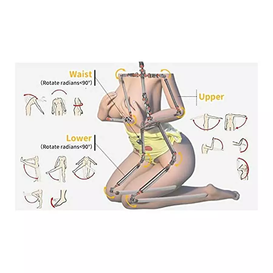 Lifelike Sex Doll for Men and Women Full Body TPE and Silicone Material Adult Toys with Metal Skeleton and Realistic Features