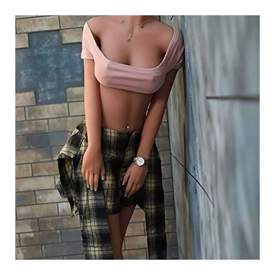 Realistic TPE Sex Doll Soft Silicone Male Sex Doll Wheaten Skin Female Torso Full Size Love Doll for Male Masturbation Real Sex 