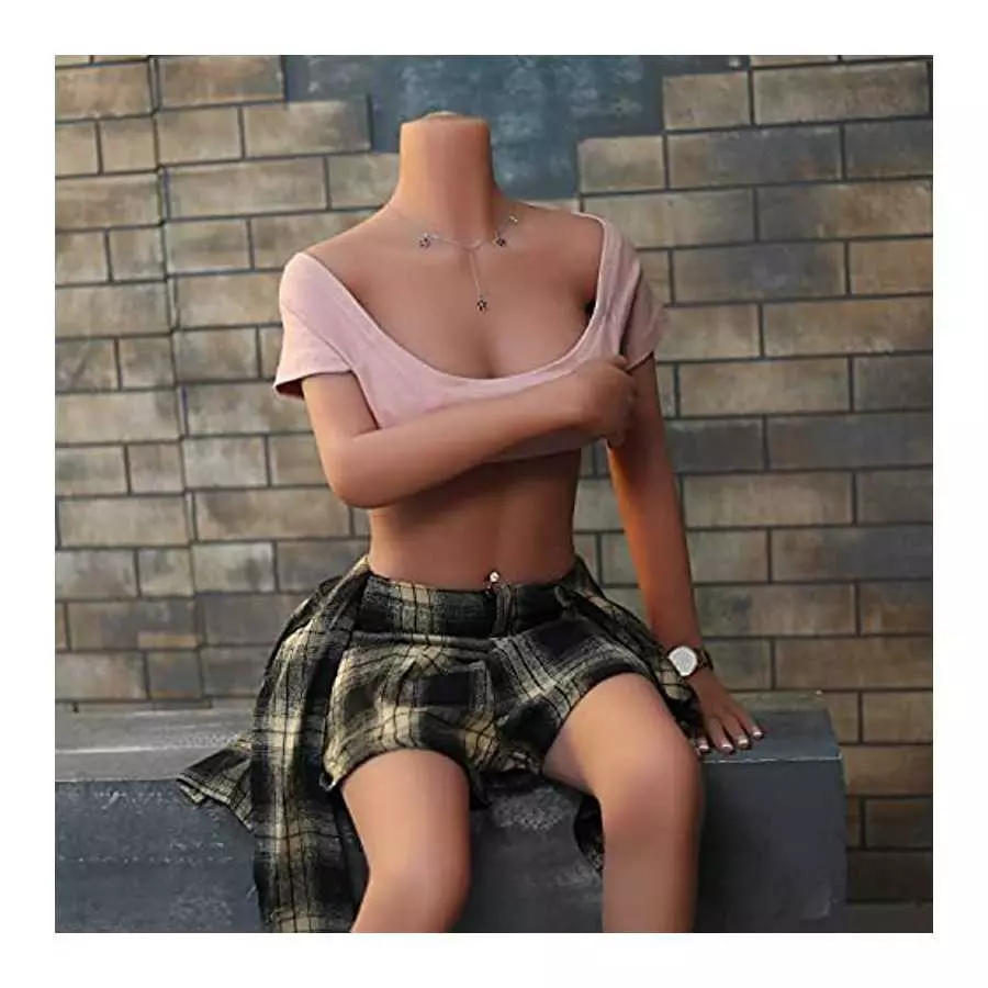 Realistic TPE Sex Doll Soft Silicone Male Sex Doll Wheaten Skin Female Torso Full Size Love Doll for Male Masturbation Real Sex 