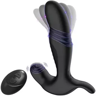 Anal Butt Plug Vibrator, Prostate Massager with 10 Vibration Modes for Male Pleasure, Remote Controlled Clitoris G Spot Stimulat
