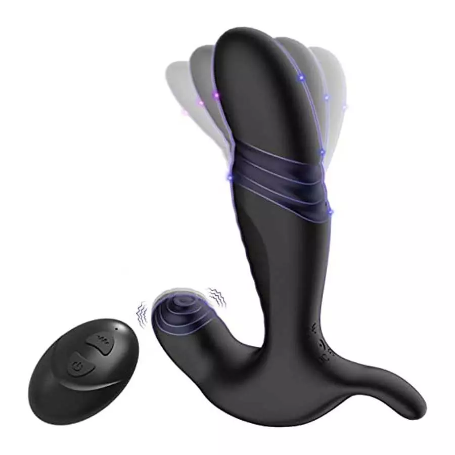 Anal Butt Plug Vibrator, Prostate Massager with 10 Vibration Modes for Male Pleasure, Remote Controlled Clitoris G Spot Stimulat Anal Butt Plug Vibrator, Prostate Massager with 10 Vibration Modes for Male Pleasure, Remote Controlled Clitoris G Spot Stimulat