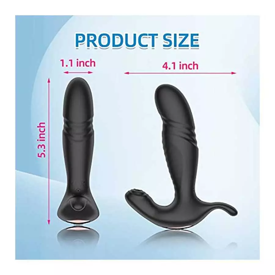 Anal Butt Plug Vibrator, Prostate Massager with 10 Vibration Modes for Male Pleasure, Remote Controlled Clitoris G Spot Stimulat