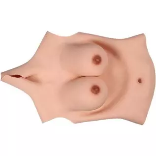 GaoYunQin Realistic No Oil Silicone Breast Form Fake Breastplates for Crossdressers Transgender Mastectomy Drag Queens Cosplay (