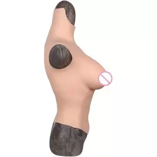 GaoYunQin Realistic No Oil Silicone Breast Form Fake Breastplates for Crossdressers Transgender Mastectomy Drag Queens Cosplay (