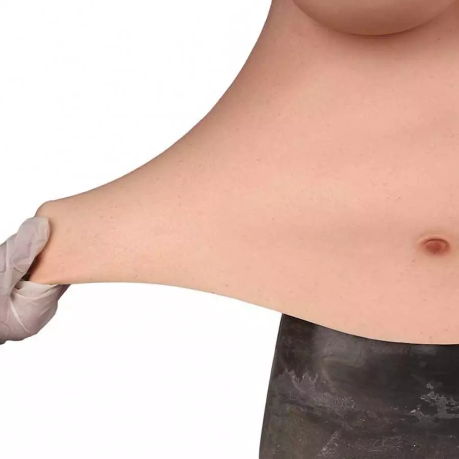 GaoYunQin Realistic No Oil Silicone Breast Form Fake Breastplates for Crossdressers Transgender Mastectomy Drag Queens Cosplay (