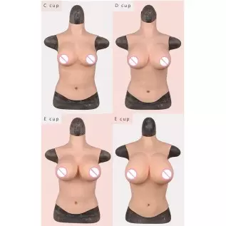 GaoYunQin Realistic No Oil Silicone Breast Form Fake Breastplates for Crossdressers Transgender Mastectomy Drag Queens Cosplay (
